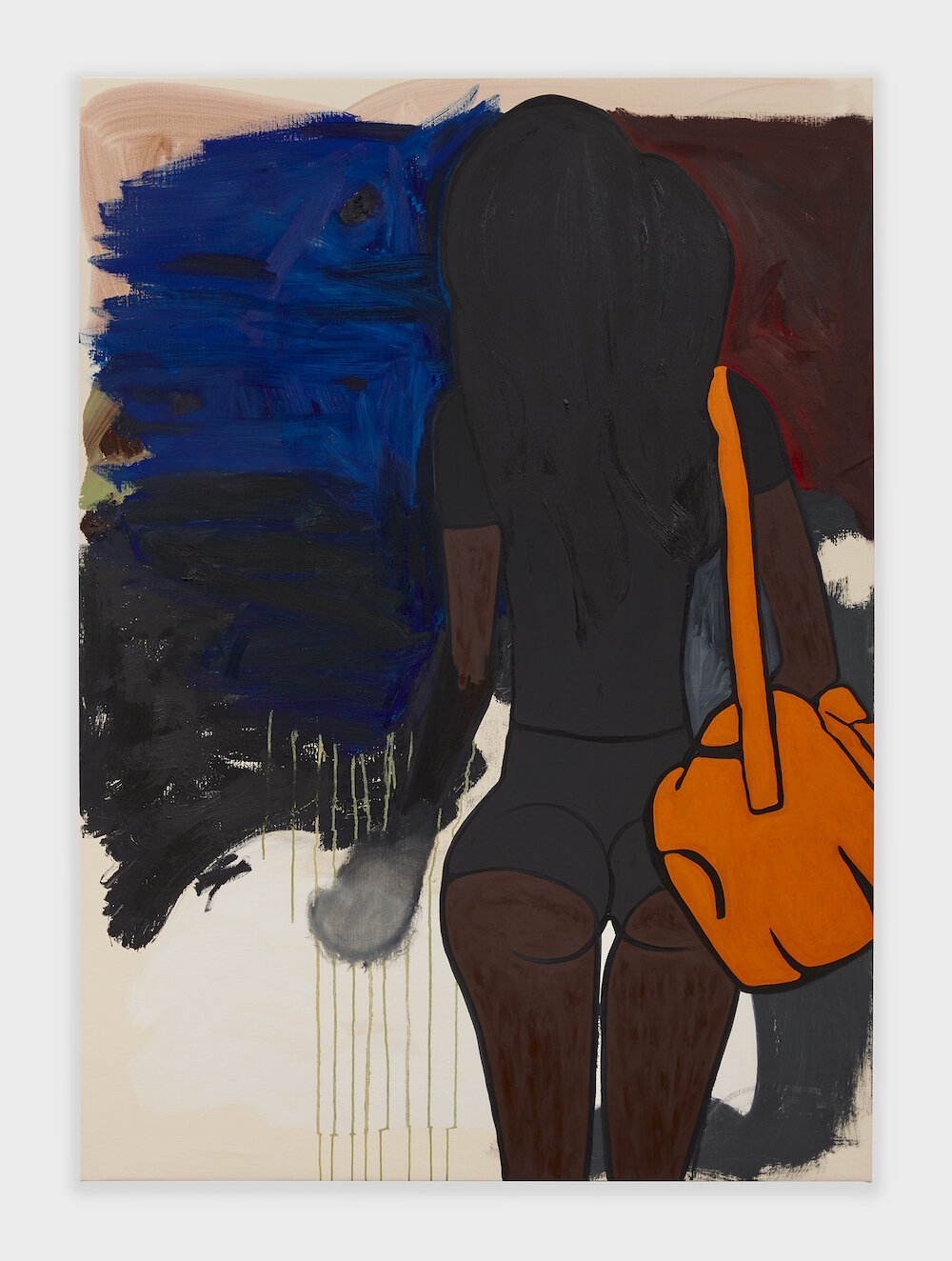 Omari Douglin, <i>Tidal</i>, 2024. Acrylic and oil on linen, 60 x 43 in (152.4 x 109 cm)